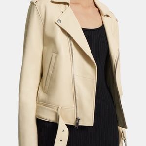 Theory Leather Moto Jacket 100% Lamb Leather